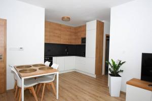 Televízia a/alebo spoločenská miestnosť v ubytovaní Lipnoport Lakeside Apartment