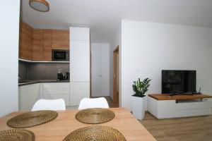 Kuchyňa alebo kuchynka v ubytovaní Lipnoport Lakeside Apartment
