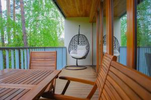 Balkón alebo terasa v ubytovaní Lipnoport Lakeside Apartment