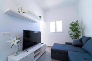 A television and/or entertainment centre at Apartamentos Anjomacar A
