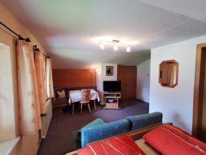 A television and/or entertainment centre at Pension Tannheim