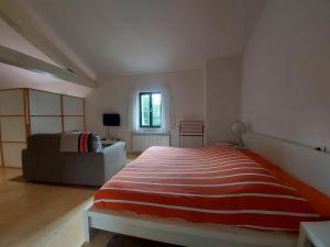 Postel nebo postele na pokoji v ubytování Apartmaji Hedera