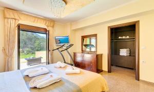 Postel nebo postele na pokoji v ubytování Cretan Sunny Villa