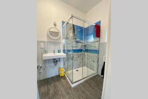 ห้องน้ำของ Das Nest, opional mit Sauna und Whirlpool