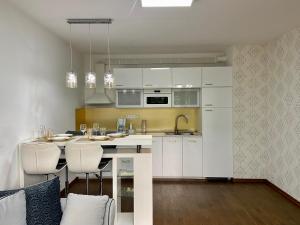 Kuchyň nebo kuchyňský kout v ubytování New residence apartments near Wenceslas Square