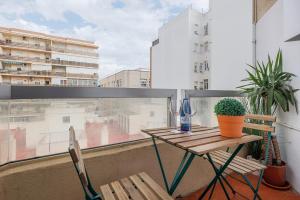Balkón alebo terasa v ubytovaní Un respiro en cádiz playa victoria 1 hab y salón con sofa cama