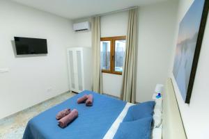 Televízia a/alebo spoločenská miestnosť v ubytovaní Casa Estrella y Casa Carmen