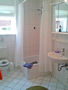 キュールングスボルンにあるPenzenstadlerのバスルーム(トイレ、洗面台、シャワー付)
