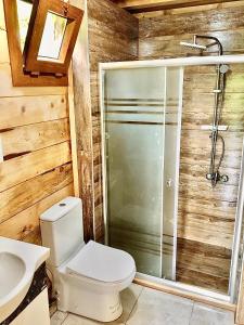 Koupelna v ubytování Vadi dağ evi bungalov