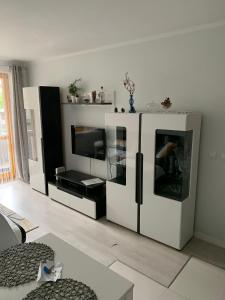 A television and/or entertainment centre at Apartament Polonia