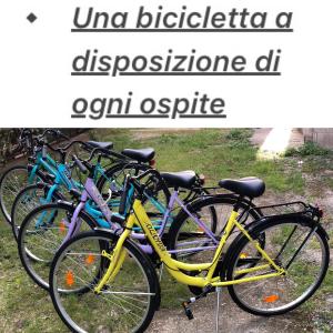 grupa rowerów zaparkowanych obok siebie w obiekcie La Boa B&B w mieście San Benedetto del Tronto