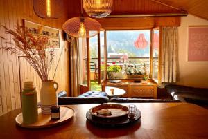 Posezení v ubytování Highest terrace Verbier center. Top comfort & view
