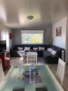 Ruang duduk di Petite Maison de campagne dépaysante