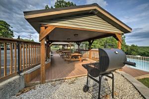 a gazebo with a grill on a deck at Branson West Condo Balcony, Central Location in Branson West