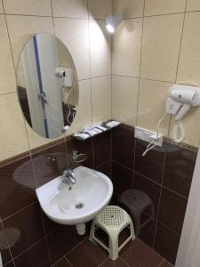 Koupelna v ubytování Готель Цісар