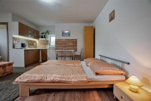 Ένα ή περισσότερα κρεβάτια σε δωμάτιο στο Apartmány Anna