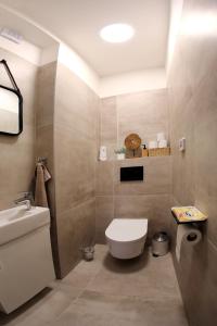 a bathroom with a toilet and a sink at Vila Pohoda in Donovaly +7 photos