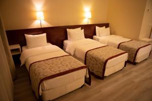 Postel nebo postele na pokoji v ubytování Trakya City Hotel