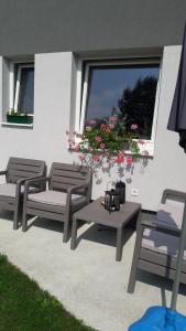Χώρος καθιστικού στο Apartmány Anna