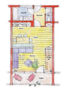 Půdorys ubytování Appartements Kammerlander