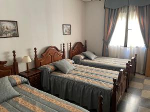 Ein Bett oder Betten in einem Zimmer der Unterkunft Hostal Las Palomas