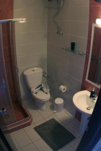 a bathroom with a toilet and a sink at Mare D'Oro in Sarti
