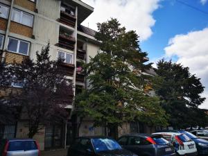 a parking lot in front of a building at T&A in Paraćin