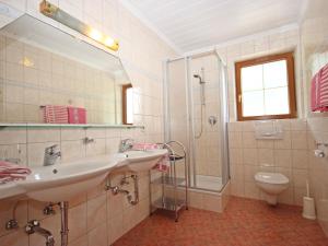 リート・イム・オーバーインタールにあるApartment Handle-2 by Interhomeの洗面台、シャワー、トイレ付きのバスルーム +12枚の写真