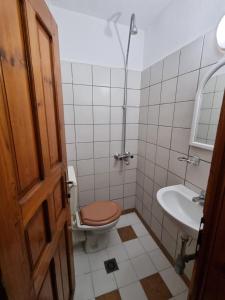 Koupelna v ubytování Motel Thessaloniki