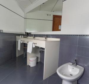 Koupelna v ubytování Hotel Lluna