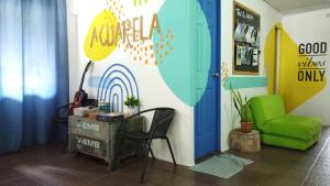 Posezení v ubytování Acuarela Hostal
