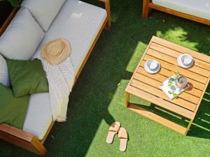Area soggiorno di The Bach in Byron