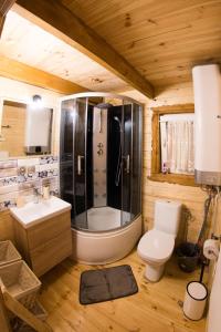 Koupelna v ubytování Słoneczna Idylla - Nad Zalewem k Karpacza SAUNA JACUZZI