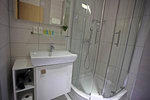 Koupelna v ubytování Hotel Herceg