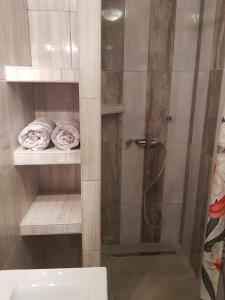 Koupelna v ubytování Flamingó Apartmanház