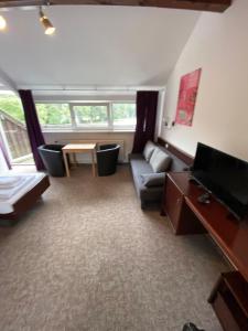 Posezení v ubytování K 357 - Low budget Hotel in Ratekau bei Lübeck