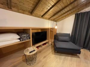 TV a/nebo společenská místnost v ubytování Villa D’Aurora Country Suites