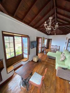 a living room with a couch and a table at Casa Ayane in Santa Cruz de la Palma