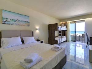 Voodi või voodid majutusasutuse Harmony Rethymno Beach toas