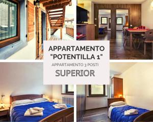 un collage de fotos de un apartamento en Portugal en Albergo Diffuso Sutrio Zoncolan, en Sutrio