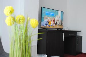 TV a/nebo společenská místnost v ubytování Hotel Corona