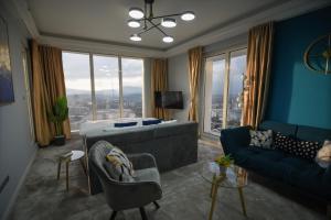 Χώρος καθιστικού στο Sky Deluxe 2 Fitness & Spa