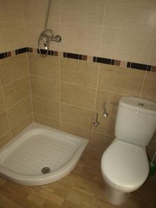 a bathroom with a toilet and a bath tub at San Antón in Cazorla +11 photos