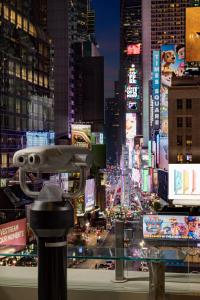 a view of a city at night with traffic at M Social Hotel Times Square New York in New York
