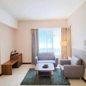 Χώρος καθιστικού στο Hotel Leisure Beitou