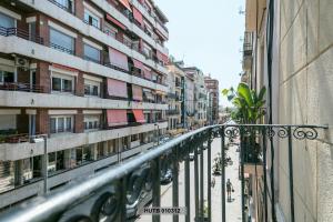 a view of a city street with buildings at Alcam Glorias in Barcelona