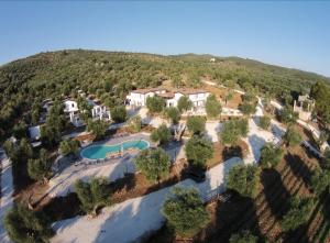 an aerial view of a villa with a resort at AGRICAMPEGGIO Agriturismo Passione Natura in Vieste