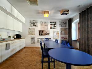 Kuchyň nebo kuchyňský kout v ubytování Hostel Młotek i Perlik