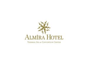 伯薩的住宿－Almira Hotel Thermal Spa & Convention Center，标有大西洋酒店标志的酒店标志