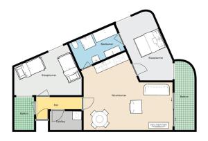 Bố cục Stijlvol appartement op strand Makkum